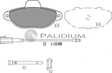 Ashuki P1-1268 - Гальмівні колодки, дискові гальма autozip.com.ua