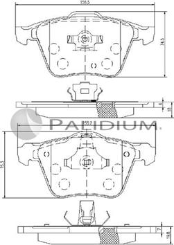 Ashuki P1-1236 - Гальмівні колодки, дискові гальма autozip.com.ua