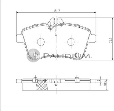 Ashuki P1-1225 - Гальмівні колодки, дискові гальма autozip.com.ua