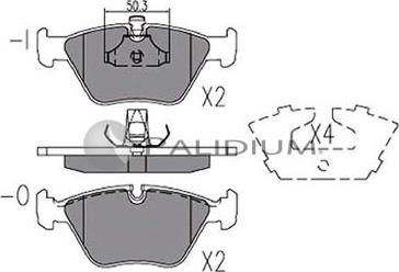 Ashuki P1-1220 - Гальмівні колодки, дискові гальма autozip.com.ua