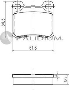 Ashuki P1-1221 - Гальмівні колодки, дискові гальма autozip.com.ua