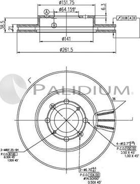 Ashuki P330-099 - Гальмівний диск autozip.com.ua