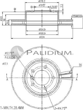 Ashuki P330-049 - Гальмівний диск autozip.com.ua