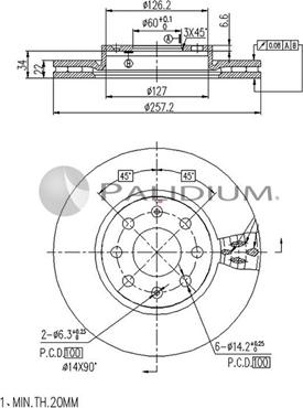 Ashuki P330-043 - Гальмівний диск autozip.com.ua