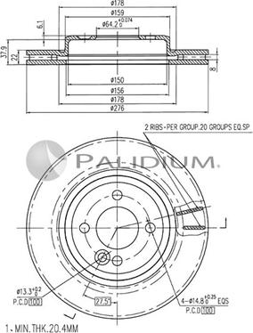 Ashuki P330-050 - Гальмівний диск autozip.com.ua