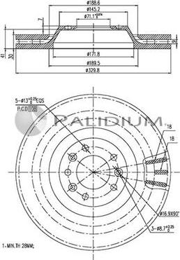 Ashuki P330-052 - Гальмівний диск autozip.com.ua