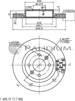 Ashuki P330-009 - Гальмівний диск autozip.com.ua