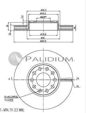 Ashuki P330-006 - Гальмівний диск autozip.com.ua