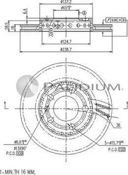 Ashuki P330-081 - Гальмівний диск autozip.com.ua