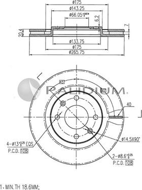 Ashuki P330-030 - Гальмівний диск autozip.com.ua