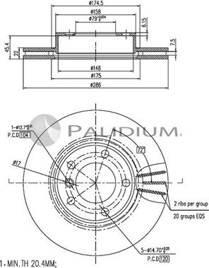 Ashuki P330-078 - Гальмівний диск autozip.com.ua