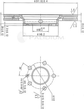 Ashuki P330-147 - Гальмівний диск autozip.com.ua