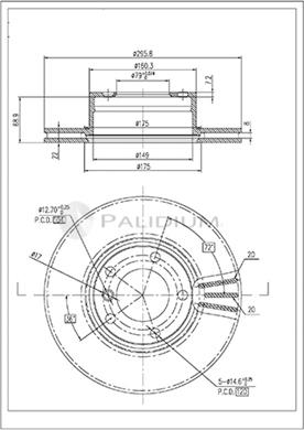 Ashuki P330-158 - Гальмівний диск autozip.com.ua