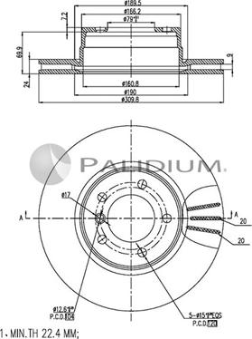 Ashuki P330-157 - Гальмівний диск autozip.com.ua