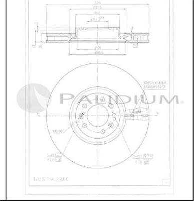 Ashuki P330-163 - Гальмівний диск autozip.com.ua