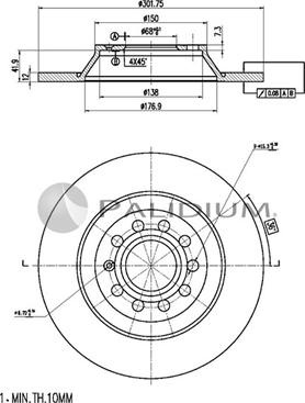 Ashuki P330-119 - Гальмівний диск autozip.com.ua