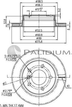 Ashuki P330-115 - Гальмівний диск autozip.com.ua