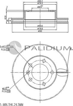 Ashuki P330-137 - Гальмівний диск autozip.com.ua