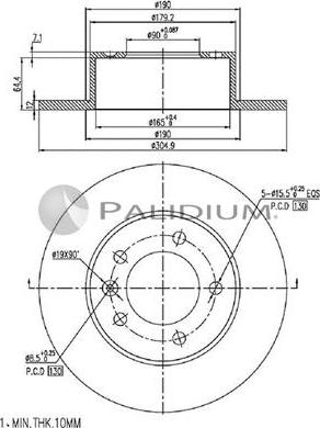 Ashuki P330-121 - Гальмівний диск autozip.com.ua