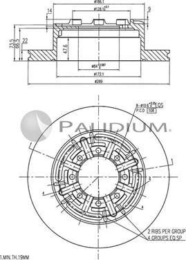 Ashuki P330-128 - Гальмівний диск autozip.com.ua