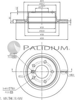 Ashuki P330-127 - Гальмівний диск autozip.com.ua