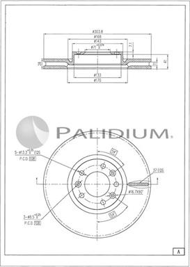 Ashuki P330-249 - Гальмівний диск autozip.com.ua