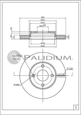 Ashuki P330-246 - Гальмівний диск autozip.com.ua