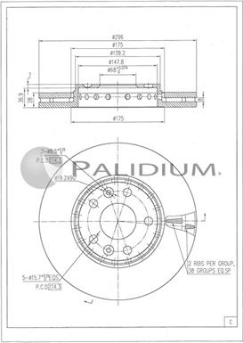 Ashuki P330-253 - Гальмівний диск autozip.com.ua