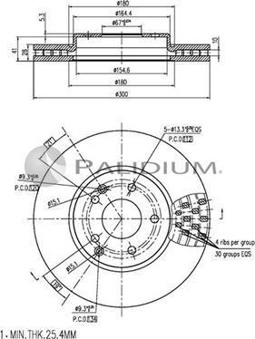 Ashuki P330-236 - Гальмівний диск autozip.com.ua