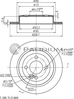 Ashuki P331-040 - Гальмівний диск autozip.com.ua