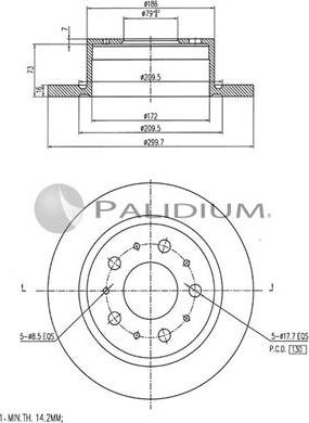 Ashuki P331-041 - Гальмівний диск autozip.com.ua