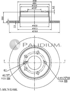 Ashuki P331-058 - Гальмівний диск autozip.com.ua