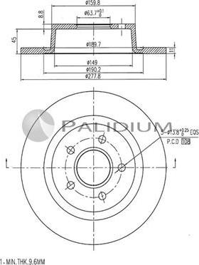 Ashuki P331-057 - Гальмівний диск autozip.com.ua