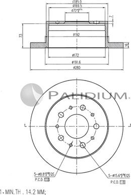 Ashuki P331-009 - Гальмівний диск autozip.com.ua