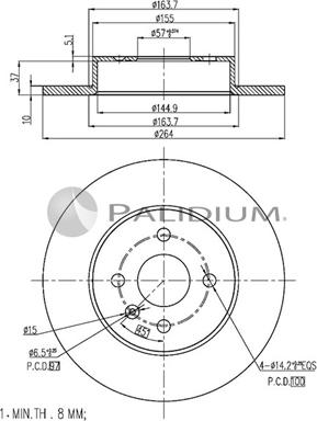 Ashuki P331-005 - Гальмівний диск autozip.com.ua