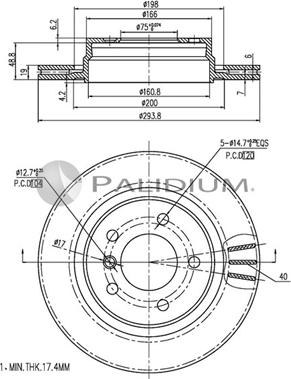 Ashuki P331-015 - Гальмівний диск autozip.com.ua