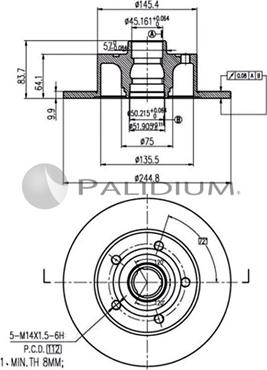 Ashuki P331-016 - Гальмівний диск autozip.com.ua