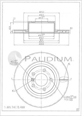 Ashuki P331-082 - Гальмівний диск autozip.com.ua