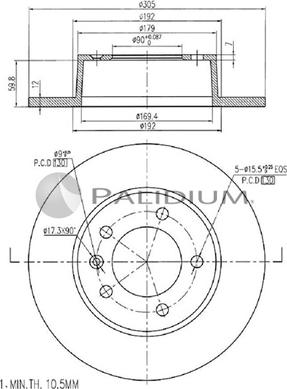 Ashuki P331-020 - Гальмівний диск autozip.com.ua