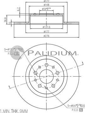 Ashuki P331-103 - Гальмівний диск autozip.com.ua