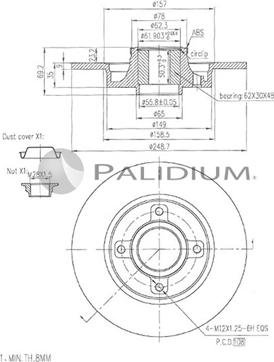 Ashuki P331-114 - Гальмівний диск autozip.com.ua