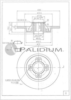 Ashuki P331-121 - Гальмівний диск autozip.com.ua