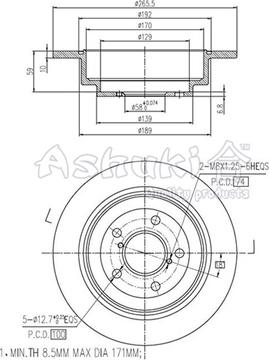 Ashuki S017-15 - Гальмівний диск autozip.com.ua