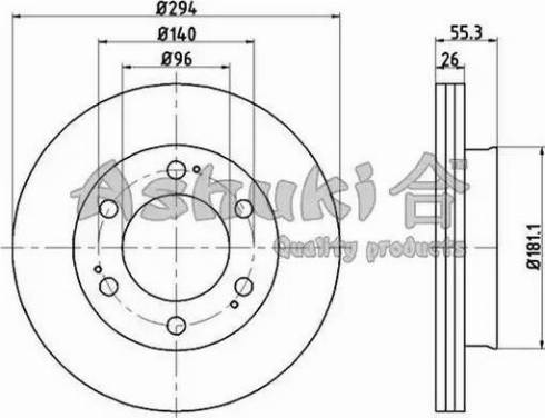 Ashuki SY606-10 - Гальмівний диск autozip.com.ua