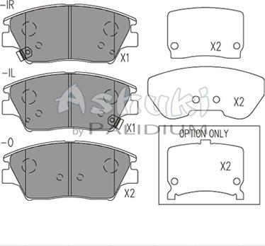 Ashuki SY010-13 - Гальмівні колодки, дискові гальма autozip.com.ua