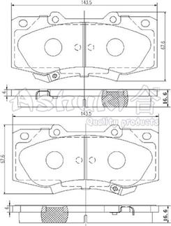 Ashuki T112-48 - Гальмівні колодки, дискові гальма autozip.com.ua