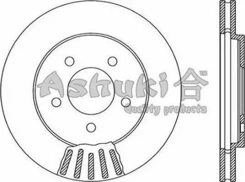 Ashuki US104303 - Гальмівний диск autozip.com.ua