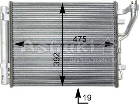 Ashuki Y550-94 - Конденсатор, кондиціонер autozip.com.ua