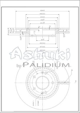 Ashuki Y089-70 - Гальмівний диск autozip.com.ua