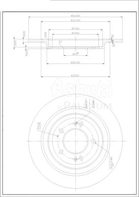 Ashuki Y089-73 - Гальмівний диск autozip.com.ua